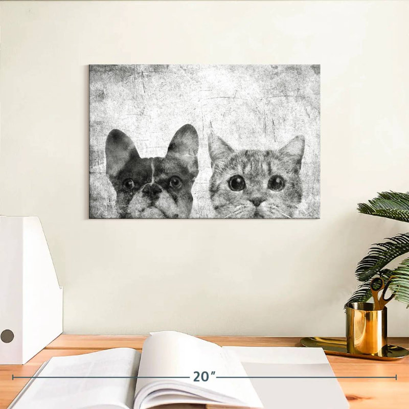 Brampt Pets Black And White, 8" H x 12" W