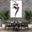«Dynamic Watercolor Dancer», art mural contemporain coloré abstrait-129148359