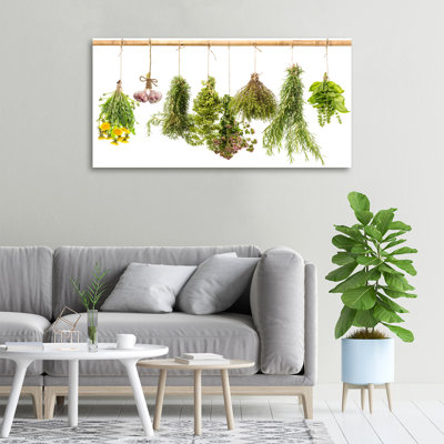 Herbs On A String - Wrapped Canvas Print