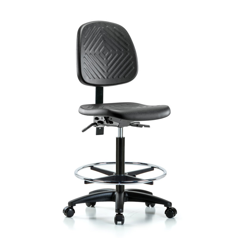 Lucius Drafting Chair, Casters, Included, Armless