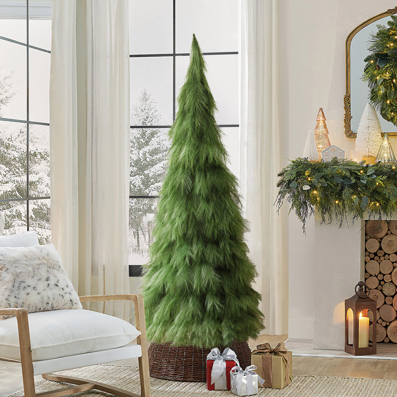 Holiday Artificial Pampas Grass Tree in Green, 6'