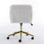 Fauteuil de bureau luxueux en forme de lapin artificiel avec base en métal, réglable et inclinable pour un confort ultime