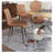 43.3"-59." Extendable Dining Table Set For 4-6 With 4 Pu Leather Chairs Space-Saving Round Kitchen Table-1014514396