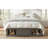 Platform Bed Frame with 4 Storage Drawers and Footboard Storage Cubby, No Headboard-1873463624