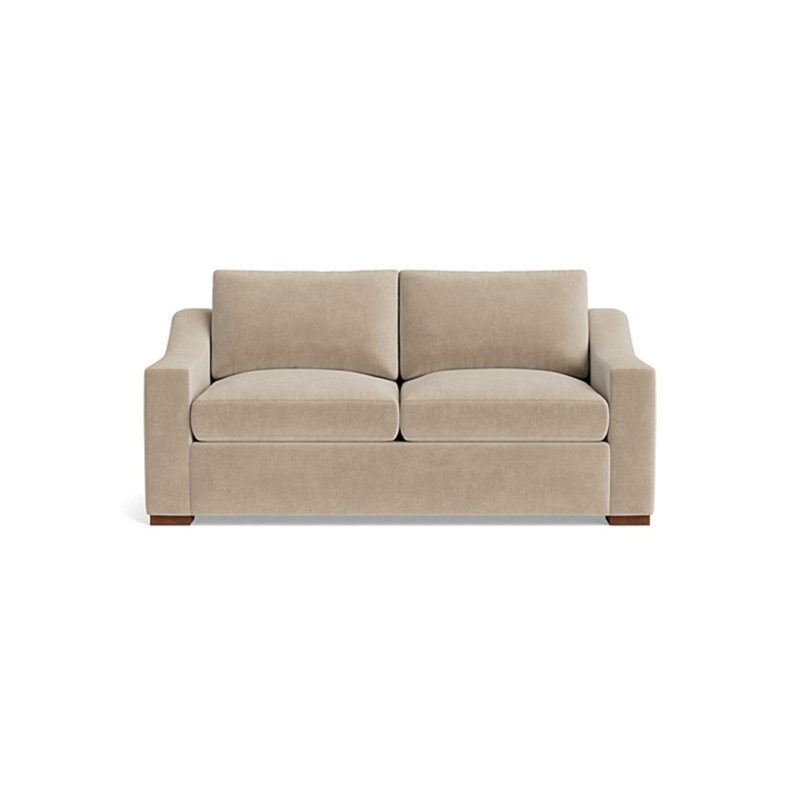 Lucca Loveseat (70"), Velvet - Beige