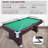 Ensemble de table de billard robuste de 6 pi avec patins, queues de billard, boules, triangles, craies et brosse RayChee 