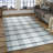 Lila Bianca Gray Flatweave Wool Transitional Geometric Hand-Knotted Area Rug-2141196749