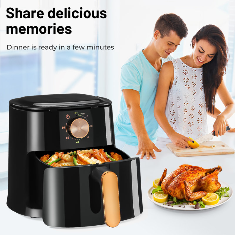 Air Fryer Oven, 5.5L Air Fryers Home Use 1800W With Rapid Air Technology For Healthy Oil Free & Low Fat Cooking, Baking And Grilling