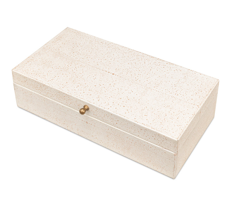 Gatsburg Handmade Decorative Box, White