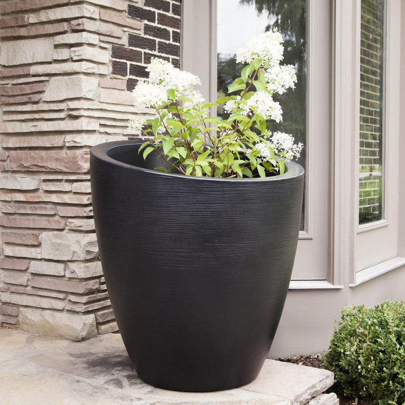 Jardinière en plastique Marazzi, Noir, H 34 po x l 30 po x P 30 po