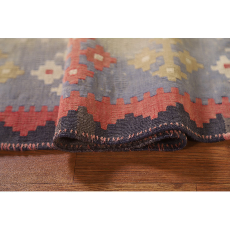 Tapis tribal en laine Kilim 5 x 8