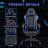 Ergonomic Gaming Chair Faux Leather Reclining  Swiveling PC & Racing Massage Video Game Chair with Footrest-1257704788-1240145281