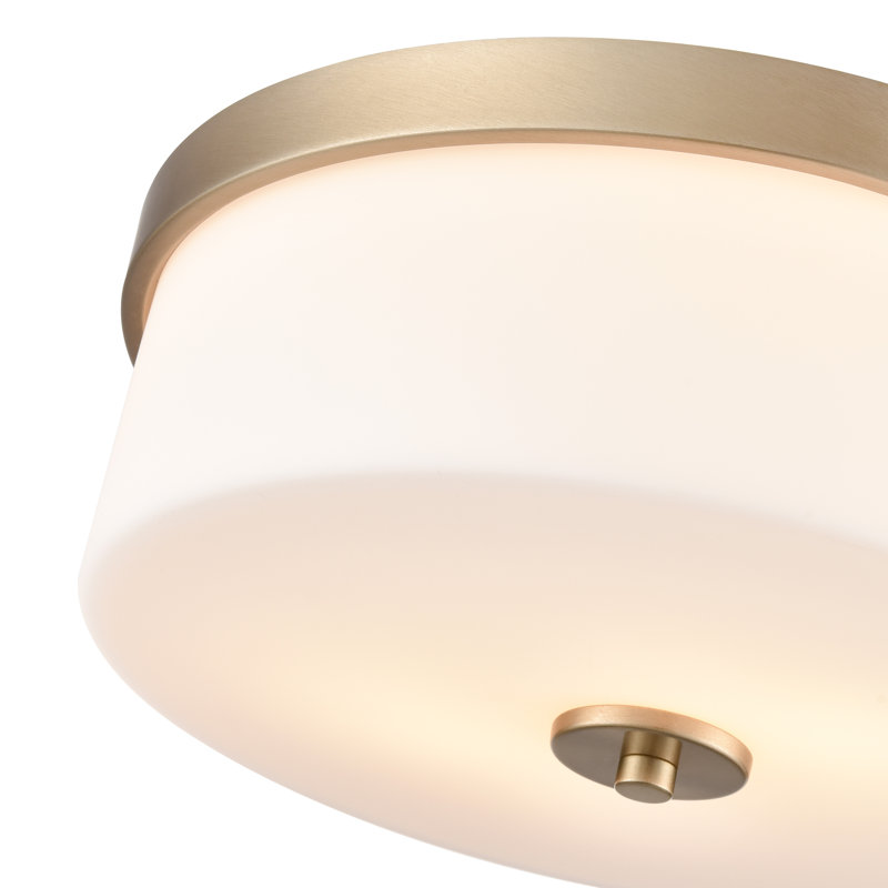 Asuka 13.25" Wide 2-Light Flushmount, Modern Gold