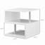 Table de bout moderne de 20 po, table d'appoint décorative, table basse en forme de S avec tablette de rangement et poteaux en acier-1282005883