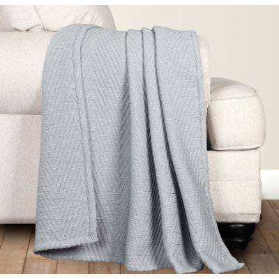 Couvre-lit de qualité supérieure à motif chevron moderne en mélange de coton de qualité supérieure Superior Assouan