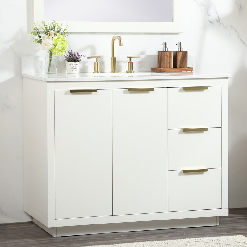 Ensemble de meuble-lavabo simple 42 po Broadlands, Blanc