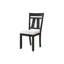 2 chaises de salle à manger de style transitionnel, bord rembourré couleur blé anthracite, en bois avec pieds carrés, 2 pièces, poteaux
