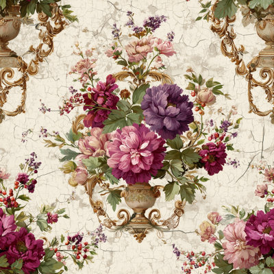 Papier peint floral floral