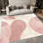 1PC dusty pink soft watercolor abstract geometric teardrop pattern area rugs for Living Room, Soft and Comfortable, Suitable for all seasons, easy-to-maintain, machine washable Indoor floor mat, Under Table Farmhouse suitable for dining table,-129131860