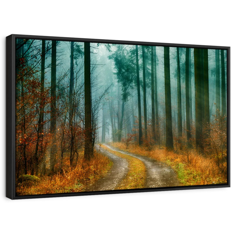 Impression sur toile Autumn Forest Pathway, H 19 po x l 13 po