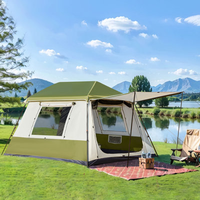 Instant Cabin Tent 4/6/8/10 Person, Family Large Camping Tent, 60S Easy Setup With Rainfly & Waterproof Portable With Carry Bag For Family Activities, 4 Season