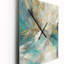 Horloge dorée en or turquoise VI - Horloge murale abstraite surdimensionnée-99635279