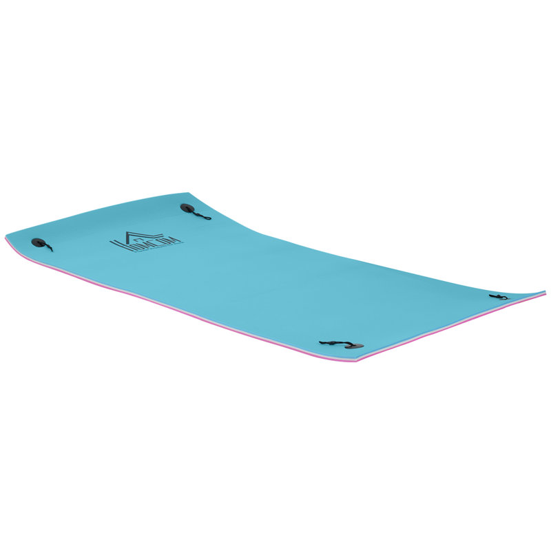 HOMCOM Adult Pool Float Mat, Portable Pool Raft, 10' L x 5' W x 1.25" H