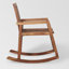 Chaise berçante d'extérieur en bois massif Harbison-1835770831