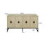Buffet sculpté à 4 portes, armoire buffet avec rangement, armoire à café moderne avec tablette réglable pour le salon, la salle à manger et la cuisine
