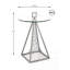 Aquilla Glass Top Pedestal End Table