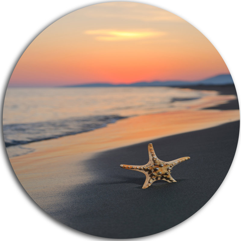 «Summer Beach with Starfish», photographie, H 23 po x l 23 po x P 1 po, Métal