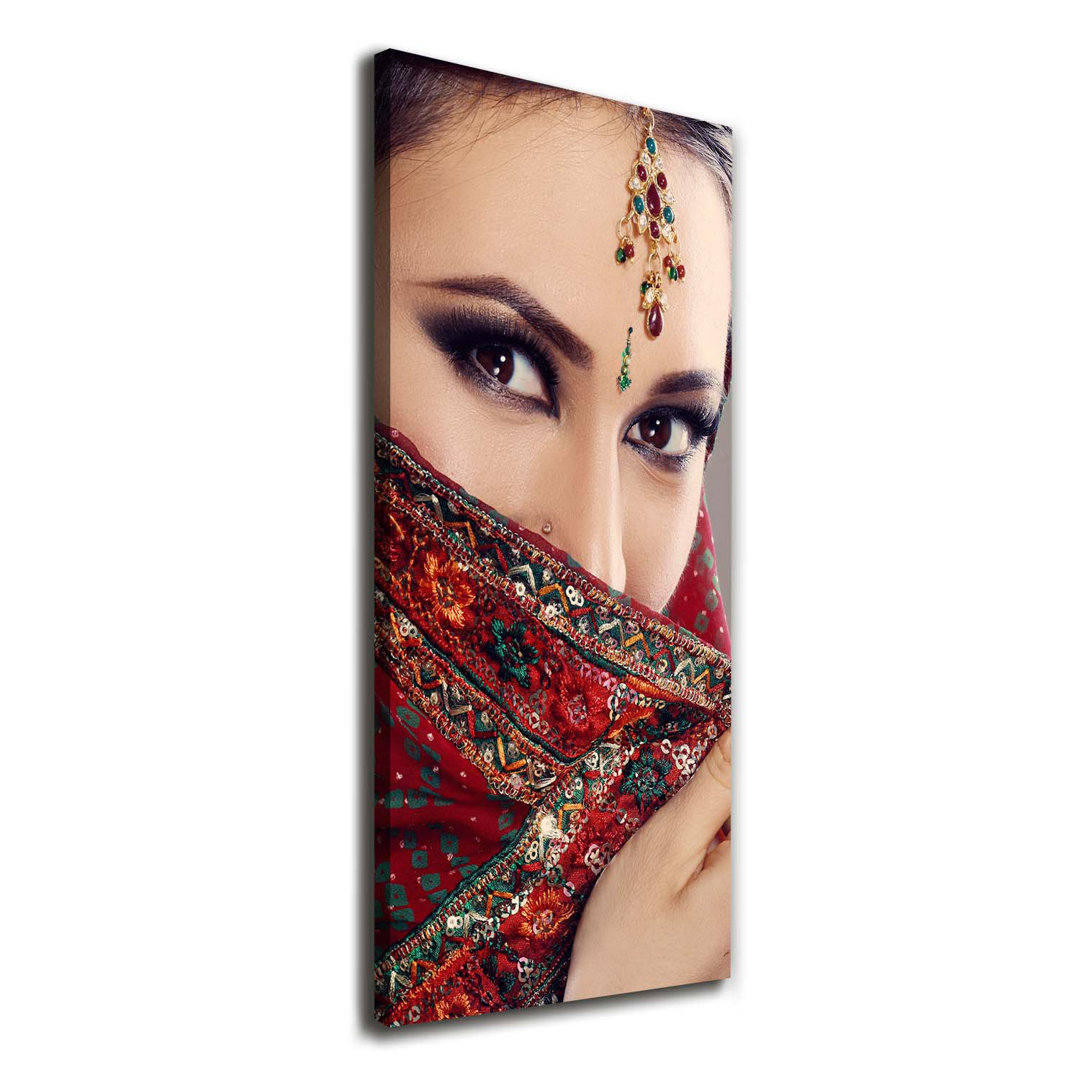 Indische Frau - Kunstdrucke auf Leinwand - Wrapped Canvas