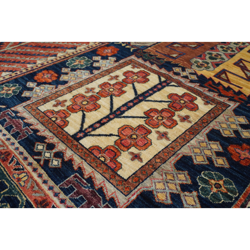 Aryana Hand-Knotted High-Quality Area Rug in Brown/Green/Orange