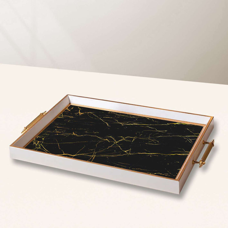 Elegant Glass Serving Tray, 19.7 x 11.4 x 1.4 inches | 100% High-Quality Glass | Perfect for Entertaining & Serving | Stylish and Functional Design for Home & Parties | Durable and Easy to Clean