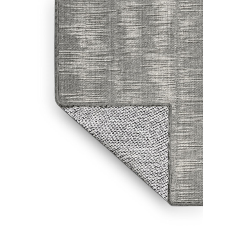 Machine Washable Solid Gray Area Rug, Rectangle 2' x 3'