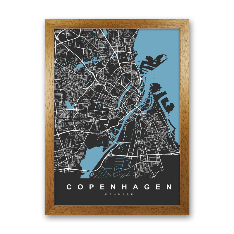 Copenhagen II - Print, Brown Paper, 88cm H x 64cm W x 3cm D