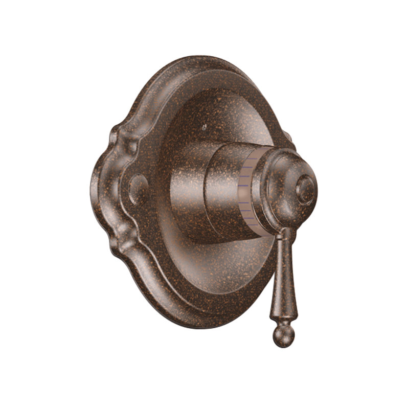 Garniture de robinet thermostatique avec poignée à levier Waterhill, Bronze huilé