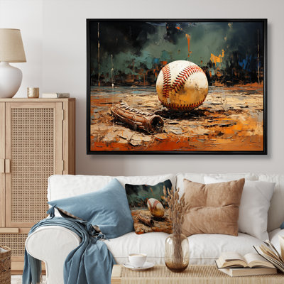 " Baseball Collage Glove And Ball "
