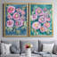 Floral Radiance I - ensemble de 2 reproductions d'art sur toile encadrées-1661084232-1661084228