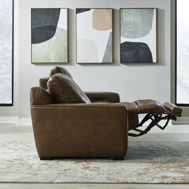 Kersh Zero Wall Power Reclining Sofa, Brown
