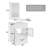 24 In. W X 18 In. D X 32-1/2 In. H Bath Vanity Cabinet In White With Mirror And Sink
