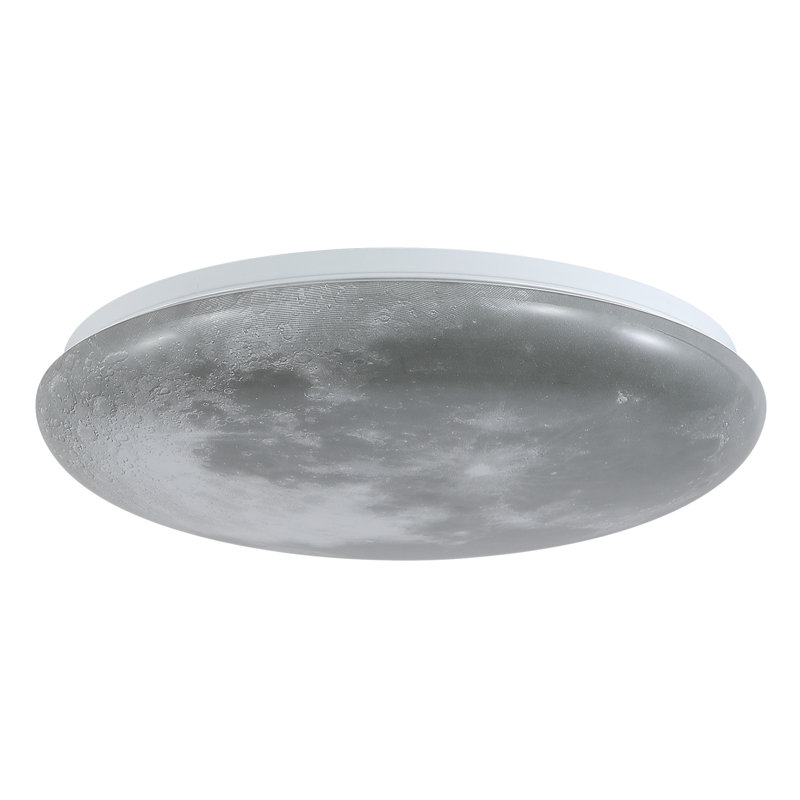 15" Moon Surface LED Ceiling/Wall Light – Adjustable Color Temp, Dimmable, ETL-Certified