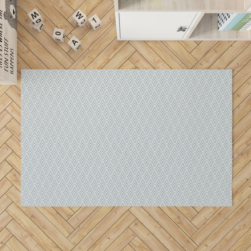 Tapis de jeu Chevron Spike, Pêche / orange, Rectangle 24 po x 36 po