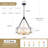 6 - Light 19.69'' Dimmable Modern Drum Candle  Chandelier With Glass Shade-1648623594