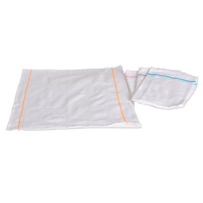 Ensemble de 4 serviettes en coton faites à la main Latitude Run®