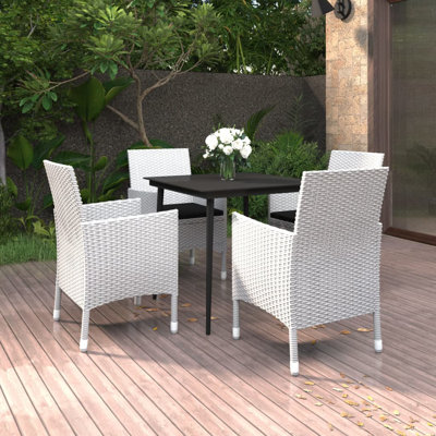 Drashti Square 4 - Person 31.5" Long Dining Set with Cushions by Wildon Home