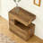 C-Shaped Side Table with 2-Tier Storage Shelf