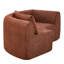 Canapé modulaire incurvé moderne en forme de L avec éponge entièrement compressée haute densité, entièrement assemblé faisant face à la droite pour un confort spacieux et une intégration harmonieuse dans le salon.-128895593