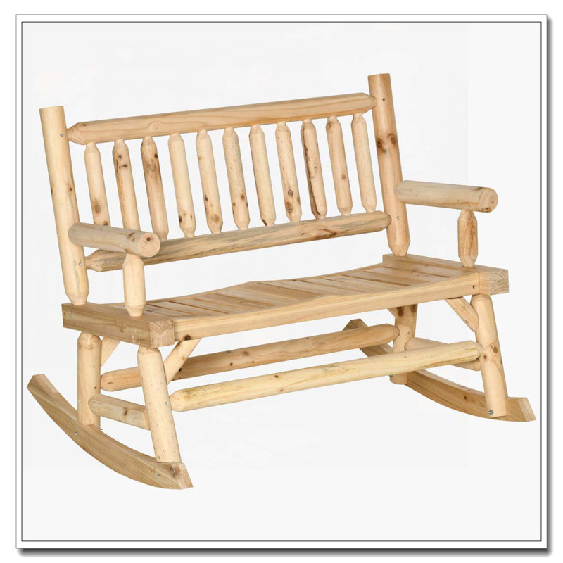 Chaise berçante en bois pour 2 personnes