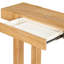 Table rustique naturelle pour les entrées, les salons et les bureaux à domicile, avec rangement caché pour prise de courant, hauteur intérieure de tiroir de 2,2 po, assemblage de 30 minutes - ports de chargement latéraux de la console minimalistes, avec